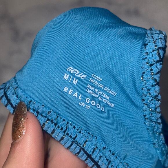 Aerie-Swimwear-Top-Blue-Medium - Picture 3 of 4